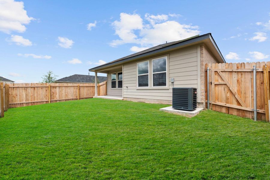 Exterior details and patio area of a home in Whisper South, San Marcos (Image 17).