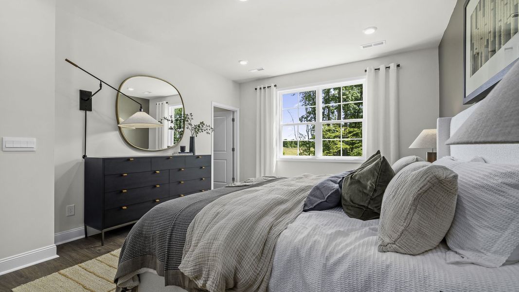 Furnished interior view inside a new home in The Villas at Kinsley, Jamestown (Image 11). Furnished interior view inside a new home in The Villas at Kinsley, Jamestown (Image 11).