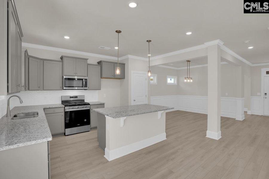 Furnished interior view inside a new home in Cottages at Roofs Pond, West Columbia (Image 4).
