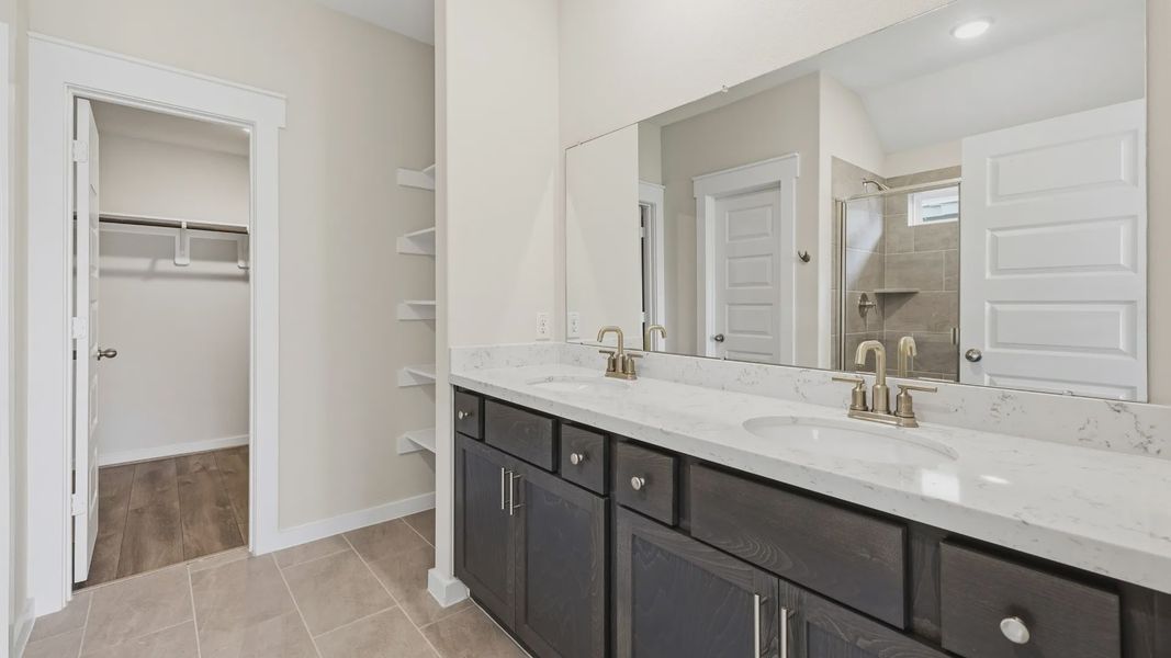Representative furnished interior of a home built from the Blanton by DRB Homes in Cloud Country, New Braunfels (Image 12).