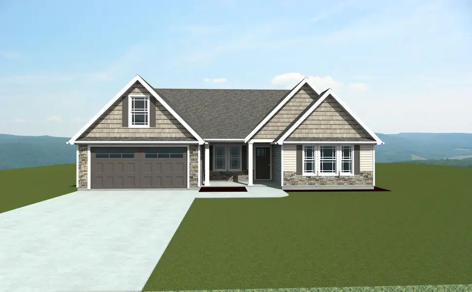 Representative exterior photo of a completed home built from the Arcadimont by Enchanted Homes in Ballentine Ridge, Lyman, SC (Image 1). Representative exterior photo of a completed home built from the Arcadimont by Enchanted Homes in Ballentine Ridge, Lyman, SC (Image 1).