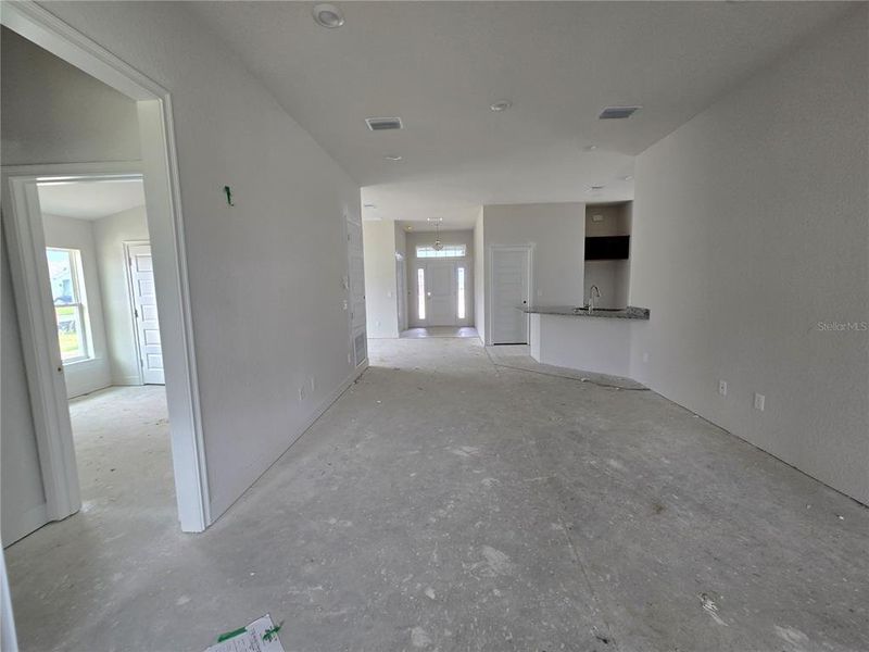 view from backdoor to front door