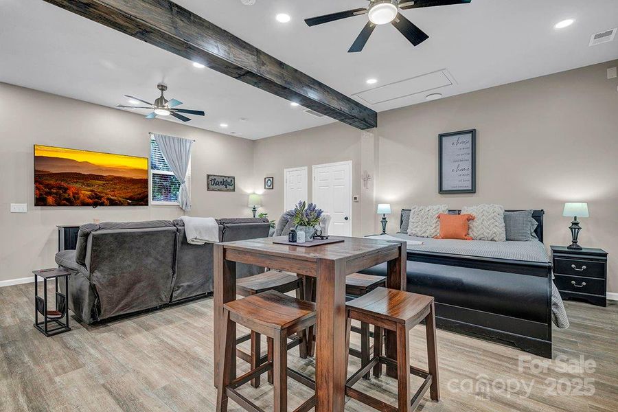 Guest House living space/bedroom. Also a private office