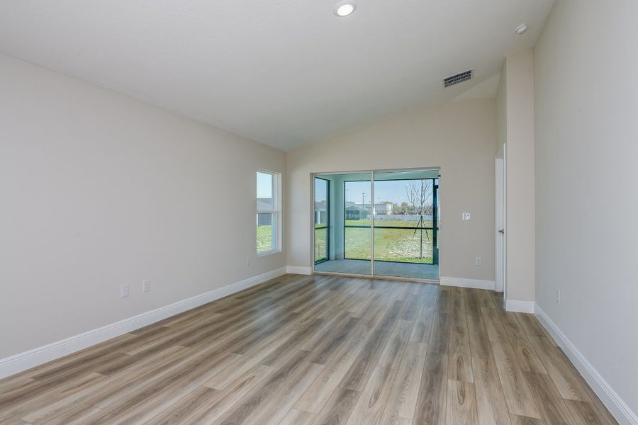 Representative unfurnished interior of a home built from the Bismark by Casa Fresca Homes in Cherrywood Preserve, Ocala (Image 22). Representative unfurnished interior of a home built from the Bismark by Casa Fresca Homes in Cherrywood Preserve, Ocala (Image 22).