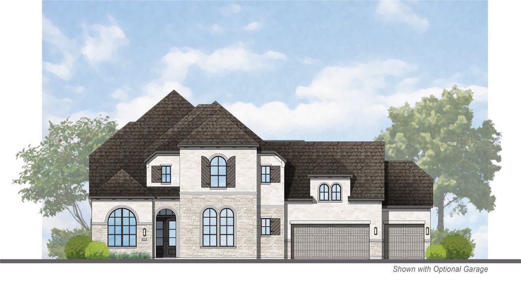Representative rendering of the exterior for the 608 by Highland Homes (Image 4).