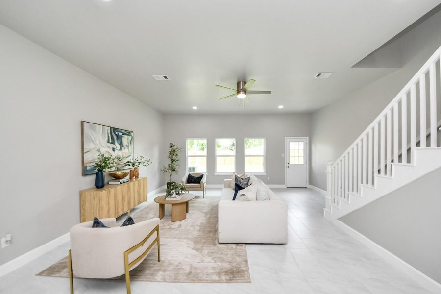 Furnished interior view inside a new home in , Houston (Image 17).