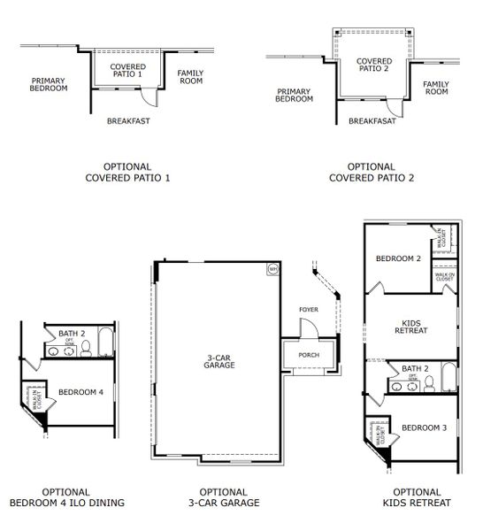 2D floor plan layout for the Concept 2199 by Risewell Homes in Massey Meadows, Midlothian, TX (Image 5).