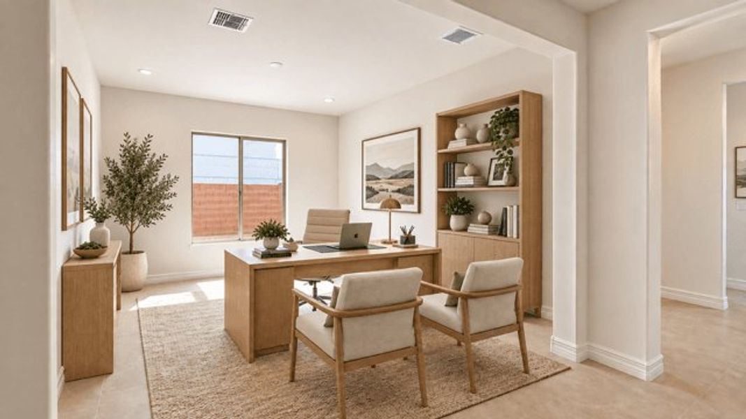 Furnished interior view inside a new home in Harmony at Montecito in Estrella, Goodyear (Image 9).