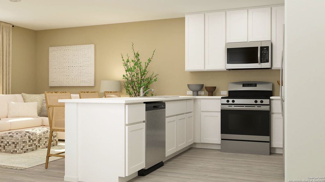 Furnished interior view inside a new home in Tres Laurels, San Antonio (Image 11).
