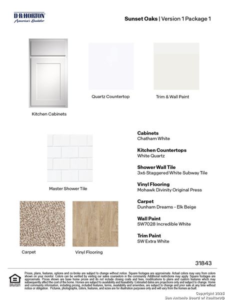 Sample of building materials used in homes in Sunset Oaks, Maxwell (Image 15).