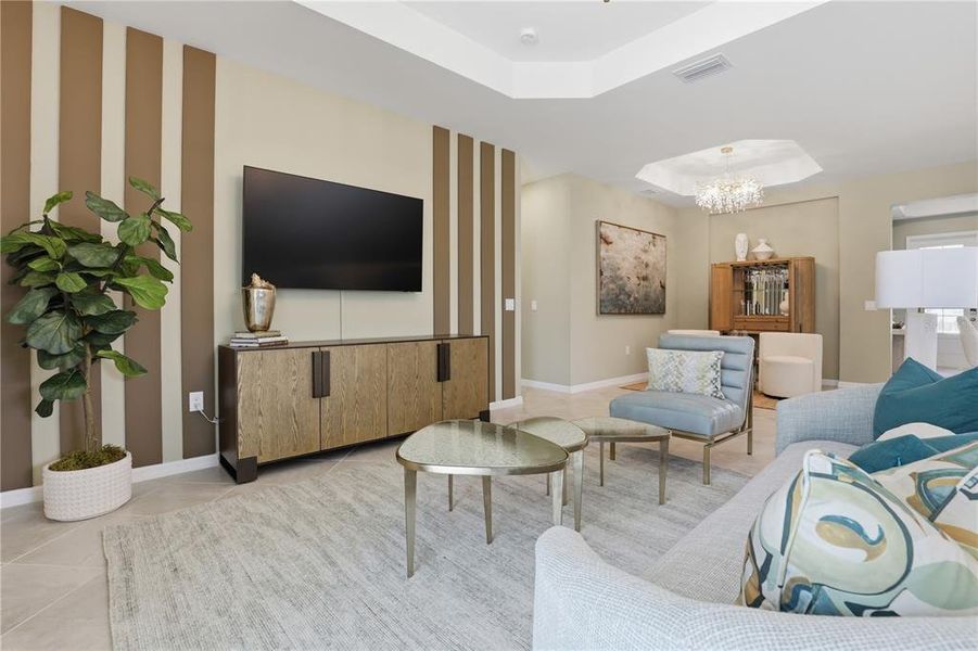 Furnished interior view inside a new home in Wellen Park Golf & Country Club, Venice (Image 12).