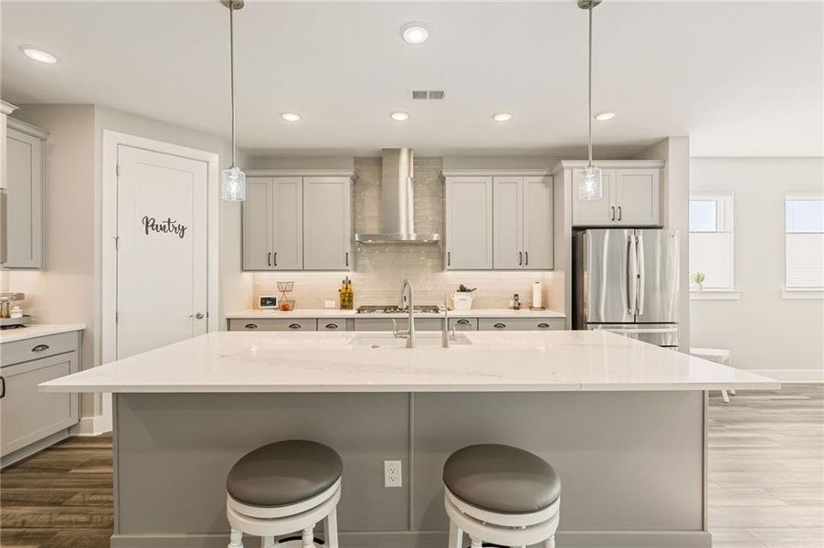 Furnished interior view inside a new home in Crescent Pointe at Great Sky, Canton (Image 8).