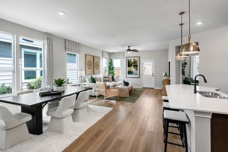 Representative furnished interior of a home built from the 2969 Modeled by KB Home in Legend Heights - Sterling Collection, New Braunfels (Image 5).
