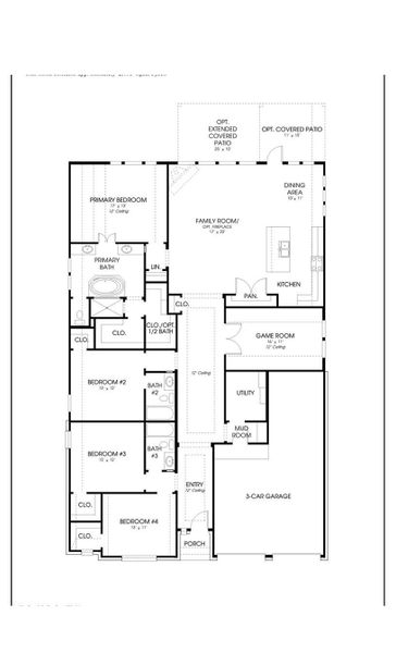 2D floor plan layout of this home in Audubon, Magnolia, TX (Image 4).