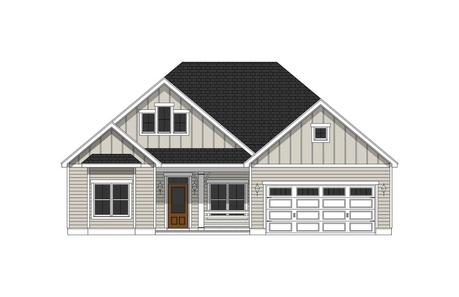 Representative exterior photo of a completed home built from the Ansley by Bill Clark Homes in Sidbury Landing, Wilmington, NC (Image 25). Representative exterior photo of a completed home built from the Ansley by Bill Clark Homes in Sidbury Landing, Wilmington, NC (Image 25).