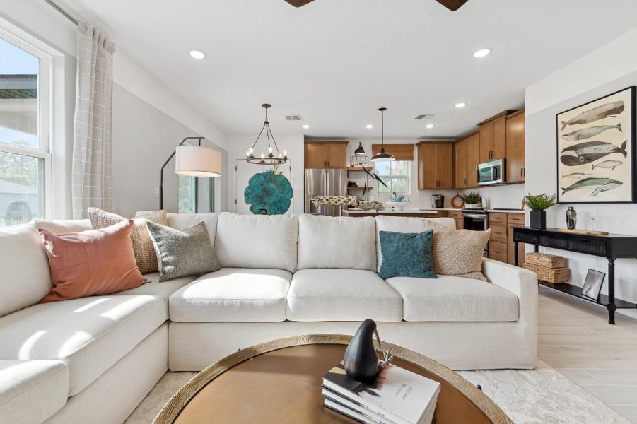 Great room near kitchen