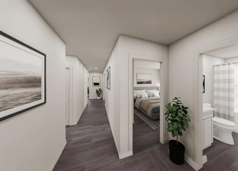 Furnished interior view inside a new home in Splawn Ranch, Killeen (Image 5). Furnished interior view inside a new home in Splawn Ranch, Killeen (Image 5).