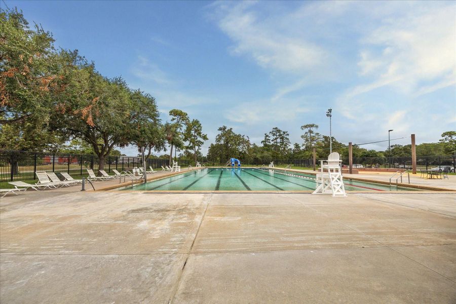 And having a community pool in your neighborhood offers a wonderful respite from the Houston summer heat! And having a community pool in your neighborhood offers a wonderful respite from the Houston summer heat!