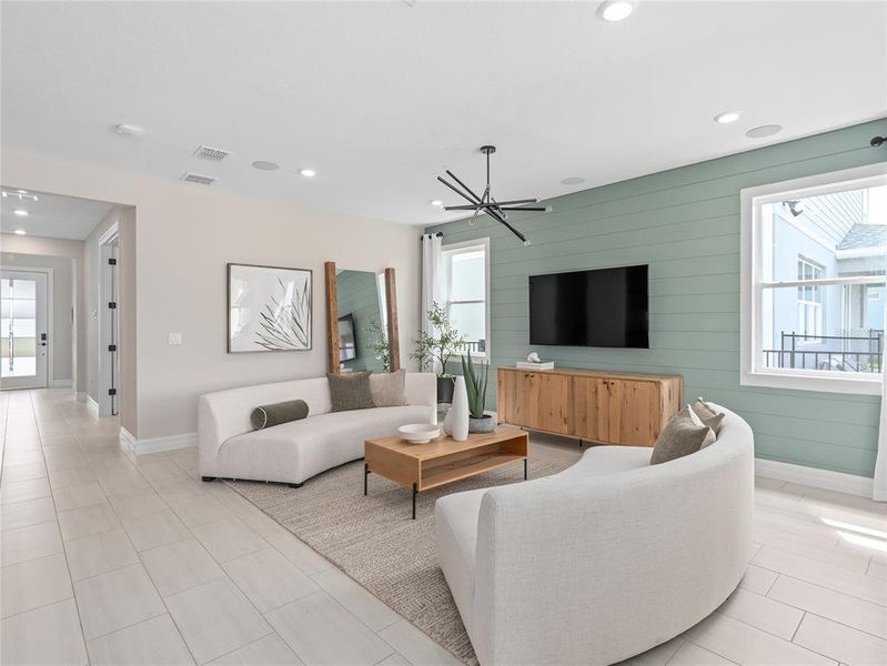 Furnished interior view inside a new home in Bridgewalk, St. Cloud (Image 9).