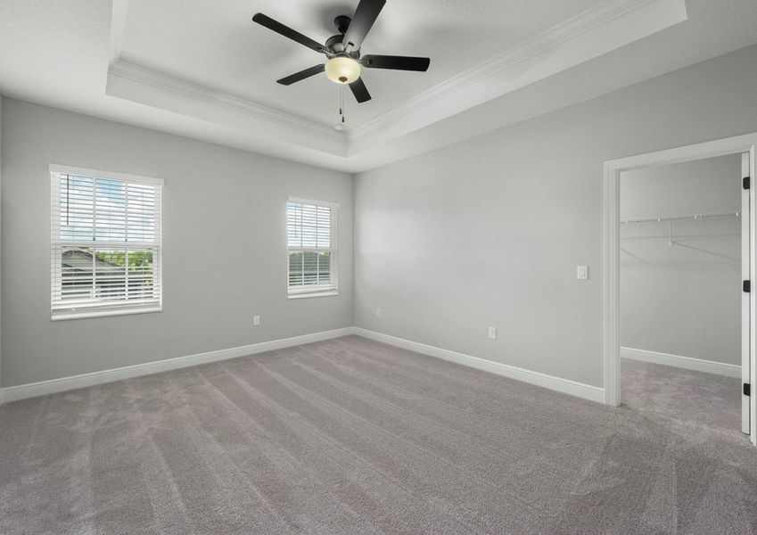 The master bedroom includes two large windows letting in plenty of natural light!