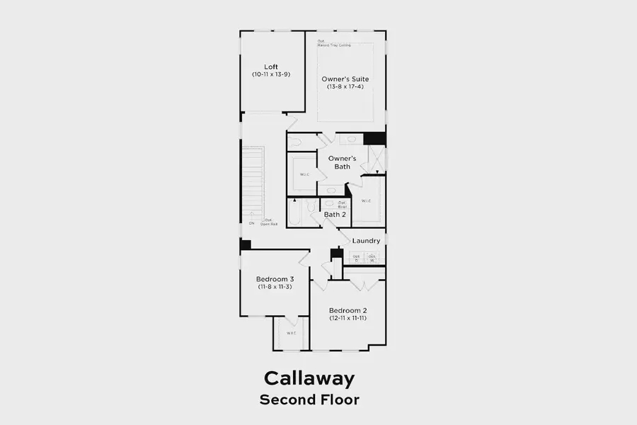 2D floor plan layout of this home in Station Pointe, Angier, NC (Image 3).