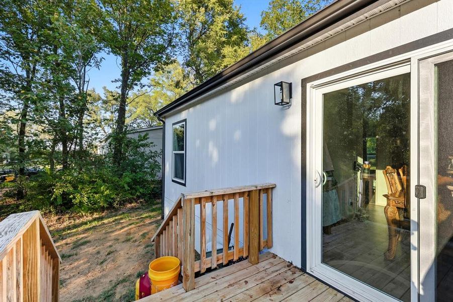View of wooden deck View of wooden deck