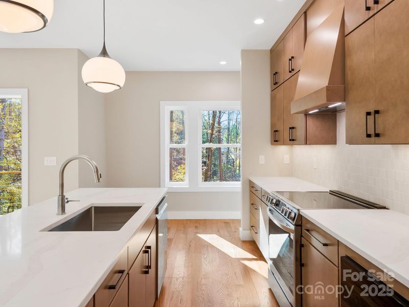 Sleek integrated hood venting to exterior