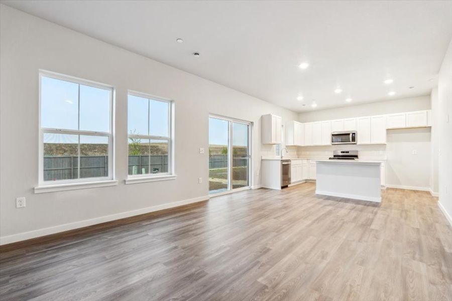 A large empty kitchen.