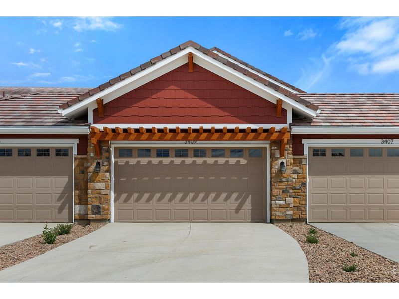 Front exterior of a new home in , Broomfield, CO, highlighting curb appeal (Image 29). Front exterior of a new home in , Broomfield, CO, highlighting curb appeal (Image 29).