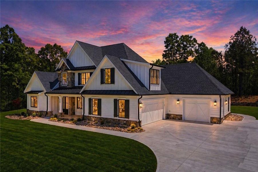 Front exterior of a new home in , White, GA, highlighting curb appeal (Image 29).