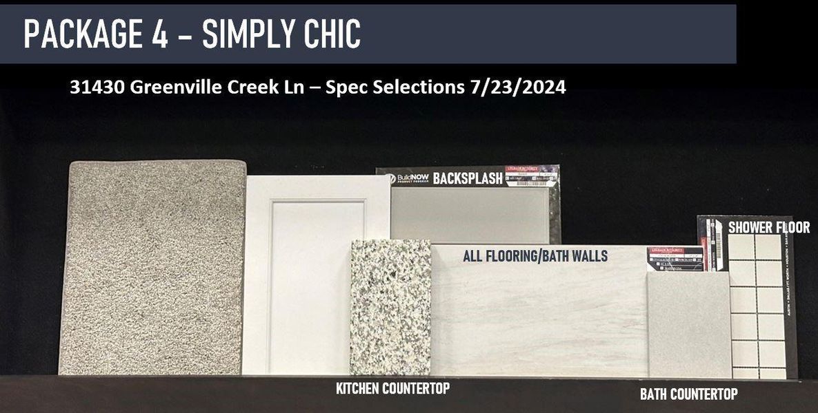 Sample of building materials used in homes in Stone Creek Ranch, Hockley (Image 46).