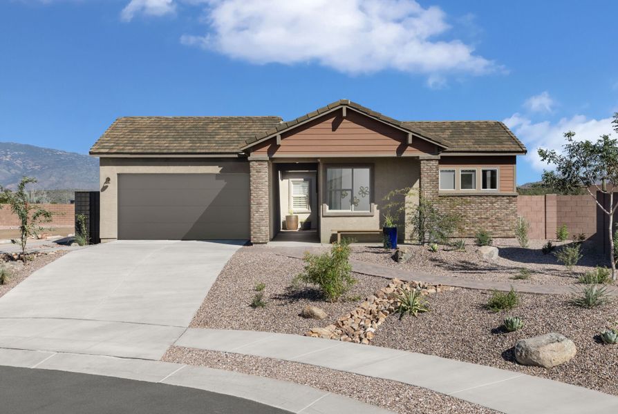 Representative exterior photo of a completed home built from the Emilia by Mattamy Homes in Covena Pointe, Tucson, AZ (Image 23).