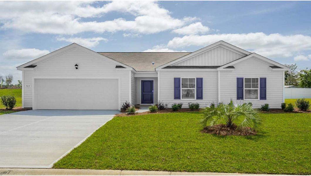 Representative exterior photo of a completed home built from the Alston by D.R. Horton in Fernhill Farms, Statesboro, GA (Image 2). Representative exterior photo of a completed home built from the Alston by D.R. Horton in Fernhill Farms, Statesboro, GA (Image 2).