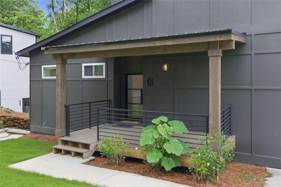 Exterior details and patio area of a home in , Atlanta (Image 35).