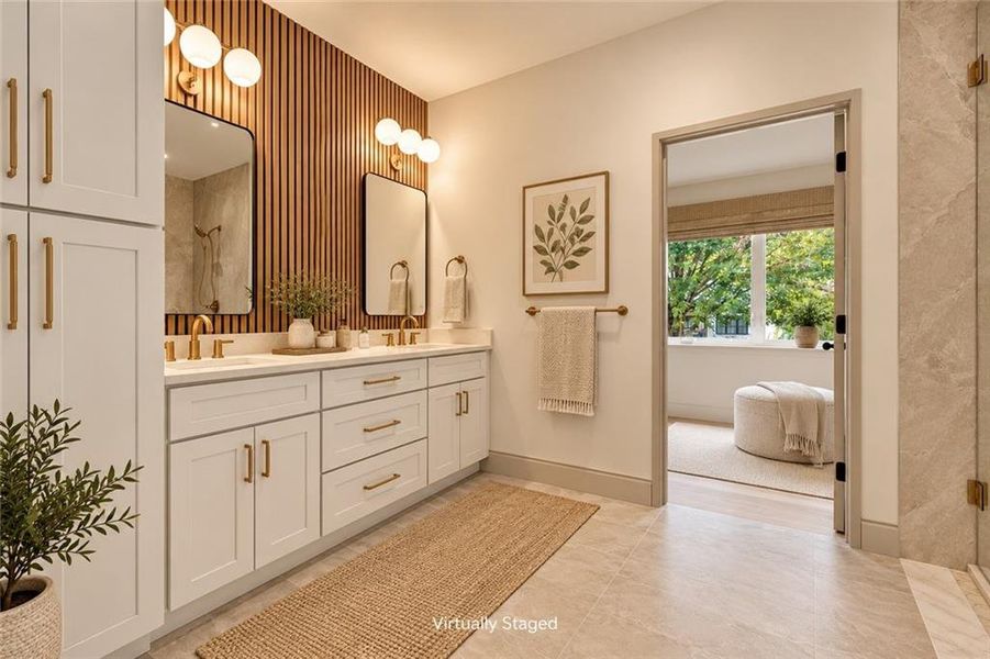 Furnished interior view inside a new home in , Dunwoody (Image 60).