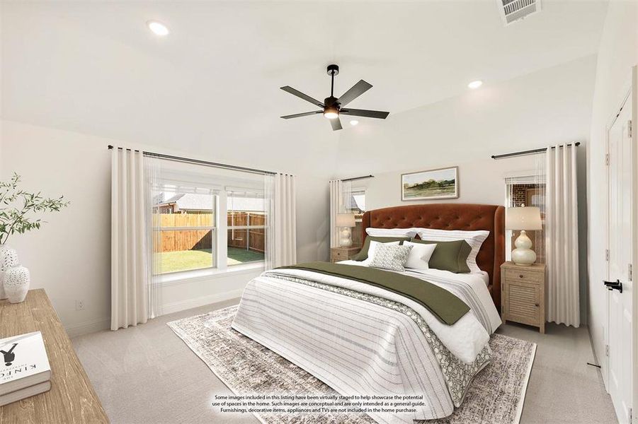 Furnished interior view inside a new home in Meadow Vista 60-65, Anna (Image 15). Furnished interior view inside a new home in Meadow Vista 60-65, Anna (Image 15).