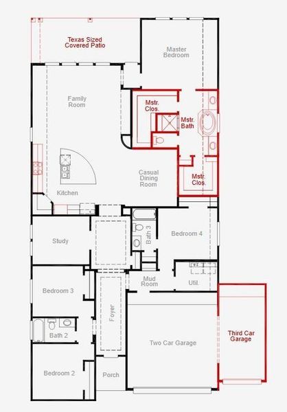 2D floor plan layout of this home in Escondido, Magnolia, TX (Image 2). 2D floor plan layout of this home in Escondido, Magnolia, TX (Image 2).