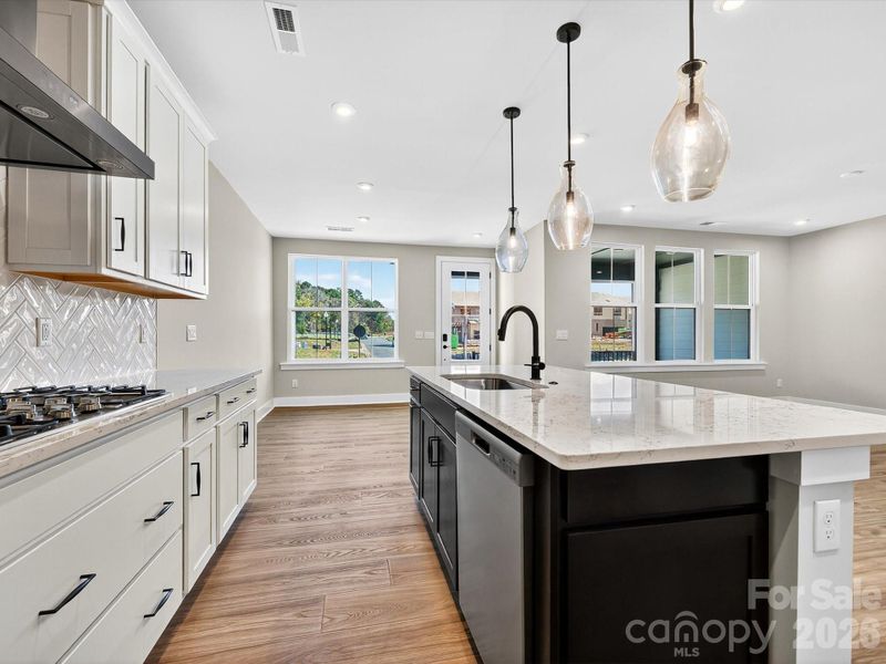 Gourmet kitchen with gas cooktop