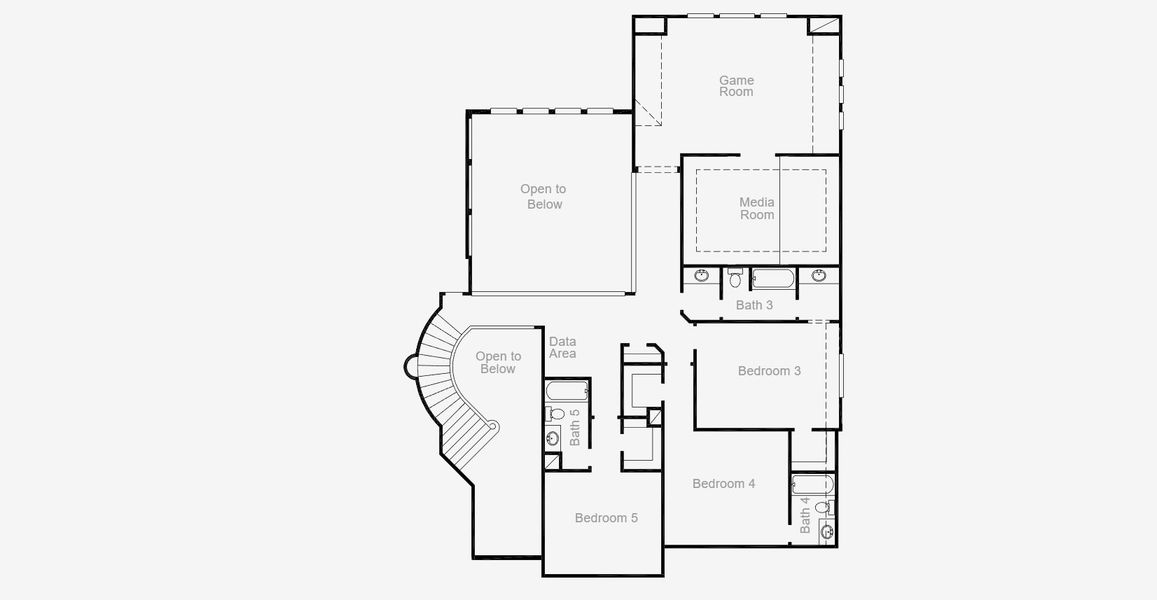 2D floor plan layout for the Rosenburg by Coventry Homes in Harvest Green 75', Richmond, TX (Image 8).