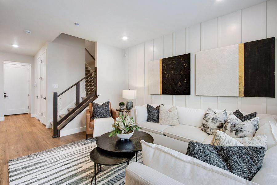 Furnished interior view inside a new home in Candelas Townhomes, Arvada (Image 6).