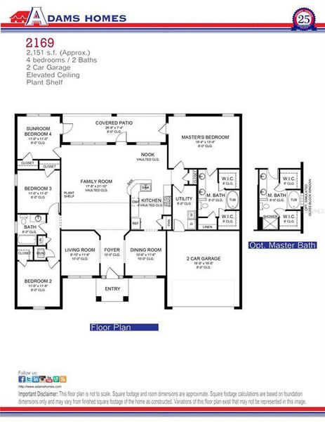 2D floor plan layout of this home in Juliette Falls, Dunnellon, FL (Image 3).