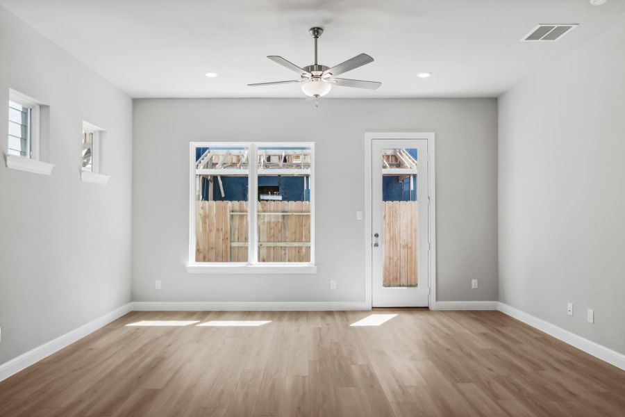 Photos are not of the actual home, but are photos of the builder home with same floorplan