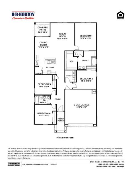 2D floor plan layout of this home in Sorrento, Maricopa, AZ (Image 3).