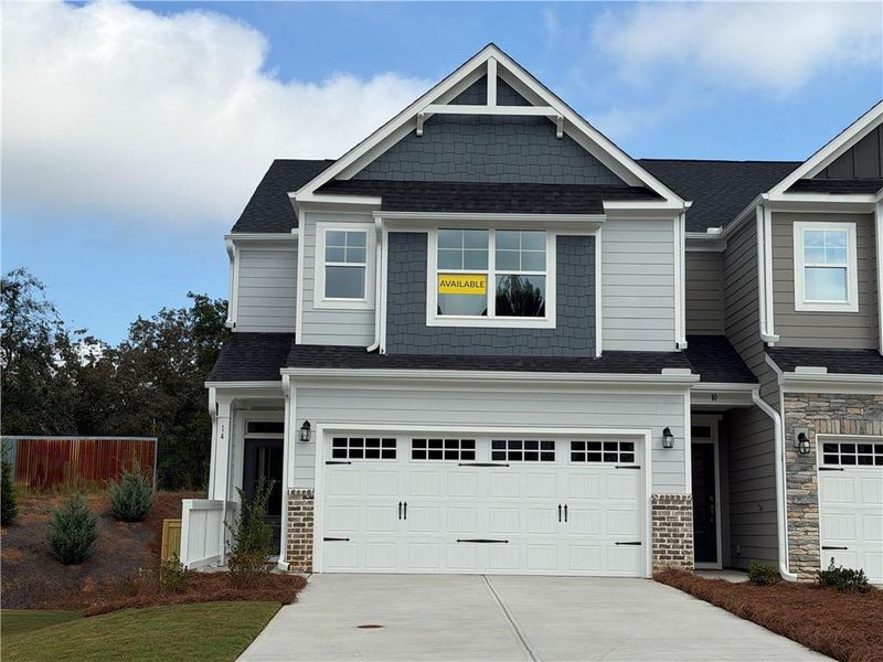 Front exterior of a new home in , Dawsonville, GA, highlighting curb appeal (Image 1). Front exterior of a new home in , Dawsonville, GA, highlighting curb appeal (Image 1).