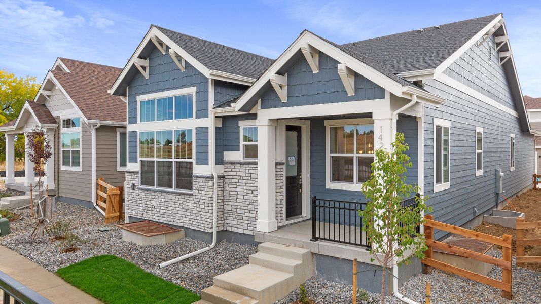 Exterior details and patio area of a home in Dillon Pointe - City, Broomfield (Image 3).