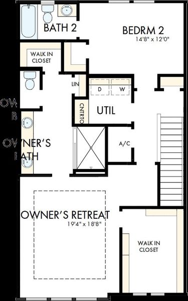 2D floor plan layout of this home in Emerald Landing at Waterside at Lakewood Ranch – City Homes, Sarasota, FL (Image 4). 2D floor plan layout of this home in Emerald Landing at Waterside at Lakewood Ranch – City Homes, Sarasota, FL (Image 4).