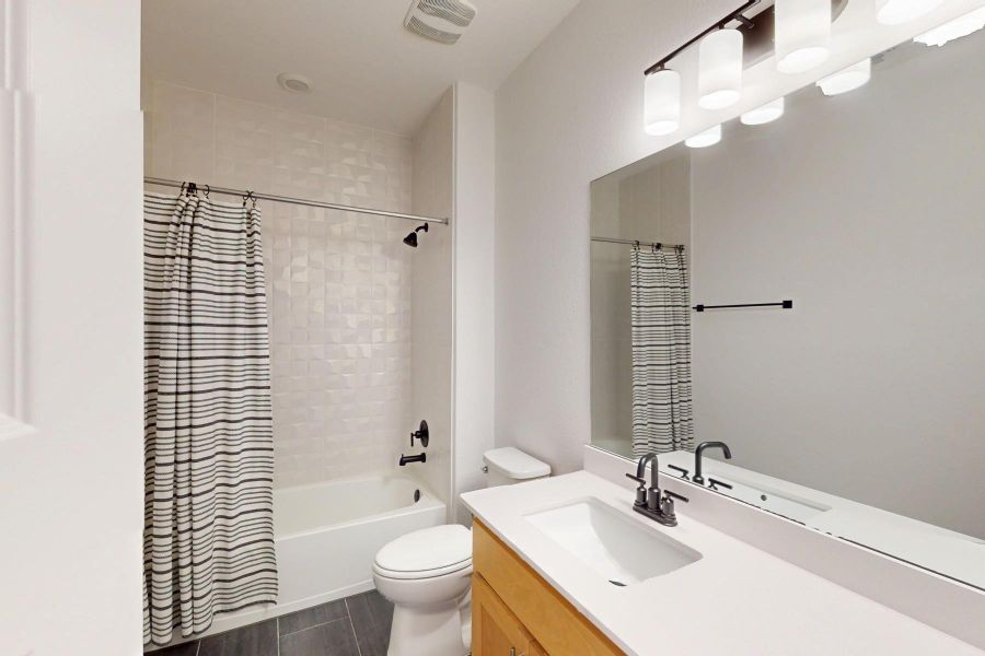 Furnished interior view inside a new home in Cascades at Onion Creek, Austin (Image 20). Furnished interior view inside a new home in Cascades at Onion Creek, Austin (Image 20).