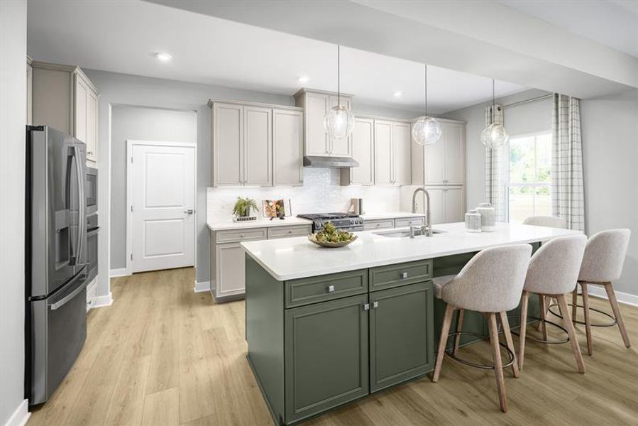 Representative furnished interior of a home built from the Hudson by Ryan Homes in Stillwood Farms, Easley (Image 9).