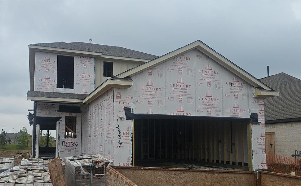 In-progress construction of a new home in Creekland Village at Bridgeland, Cypress, TX (Image 17).