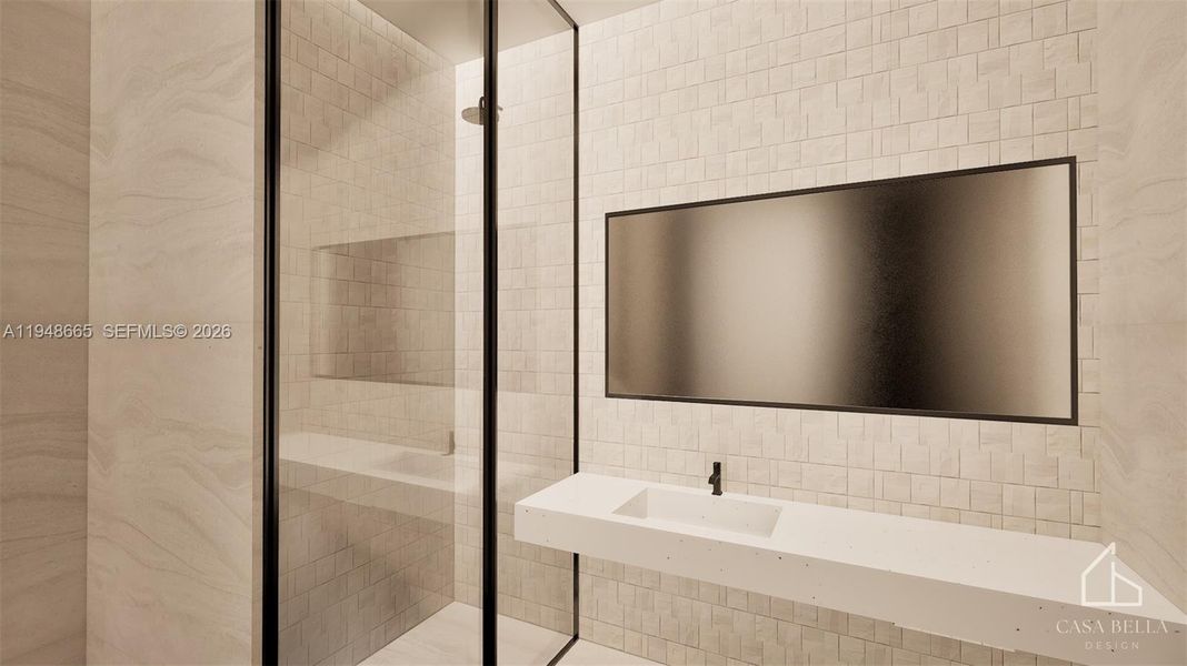 Close-up of interior finishes inside a home in , Miami Beach (Image 10).